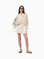 AllSaints Cream Delphine Shirt - Image 1 of 5