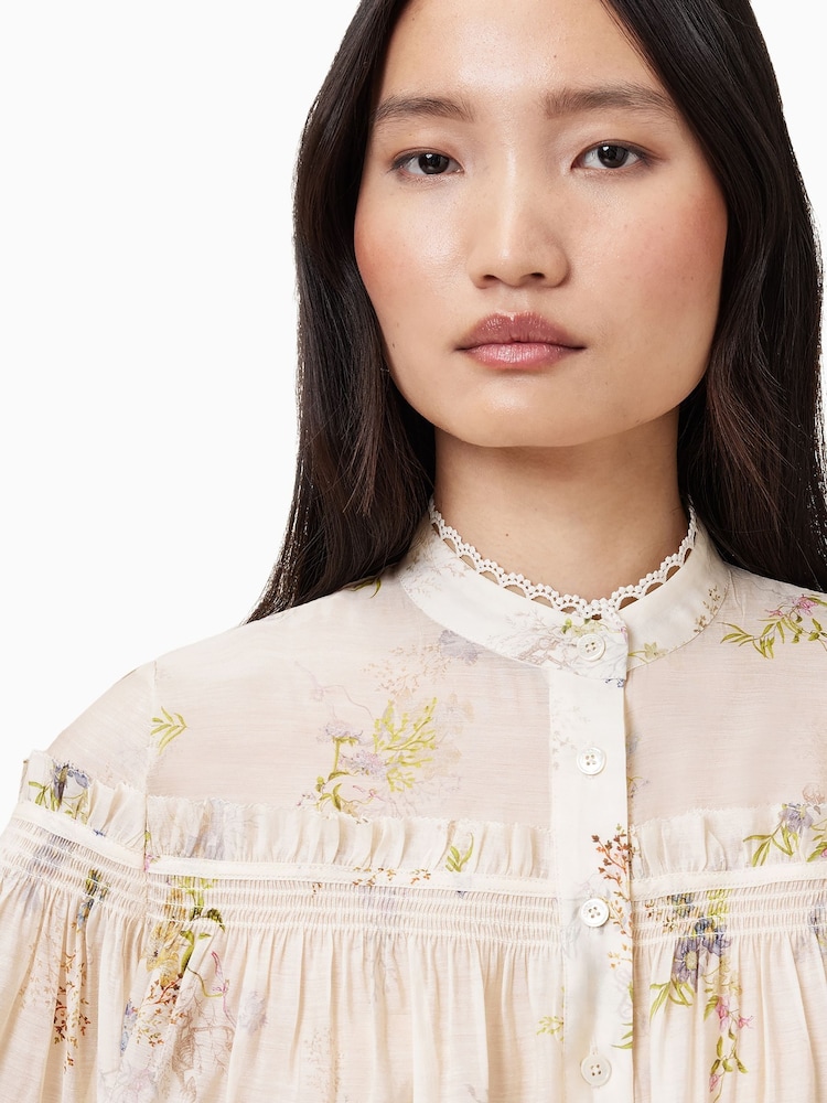 AllSaints Cream Delphine Shirt - Image 2 of 5