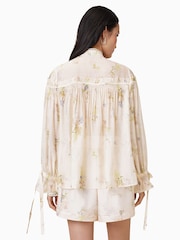 AllSaints Cream Delphine Shirt - Image 3 of 5