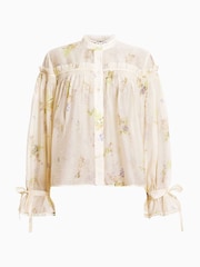 AllSaints Cream Delphine Shirt - Image 4 of 5