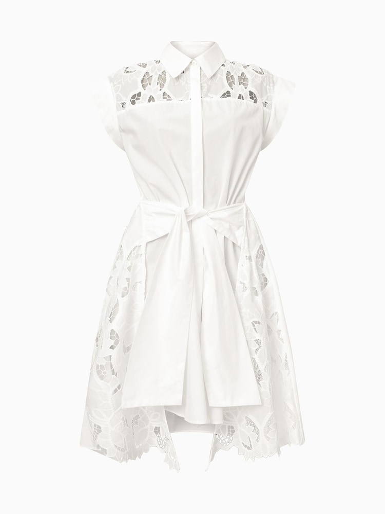 AllSaints White Zola Dress - Image 8 of 8