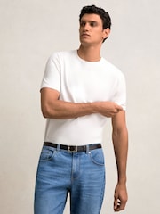 Reiss White Joe Stretch-Cotton Crew-Neck T-Shirt - Image 1 of 7