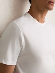 Reiss White Joe Stretch-Cotton Crew-Neck T-Shirt - Image 4 of 7