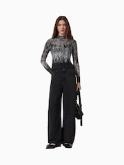 AllSaints Black Elia Top - Image 3 of 8