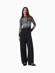 AllSaints Black Elia Top - Image 4 of 8