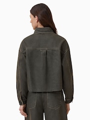 AllSaints Black Nicky Denim Shacket - Image 2 of 4