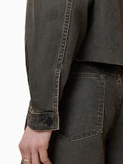 AllSaints Black Nicky Denim Shacket - Image 4 of 4
