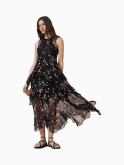 AllSaints Black Quinn Dress - Image 1 of 9