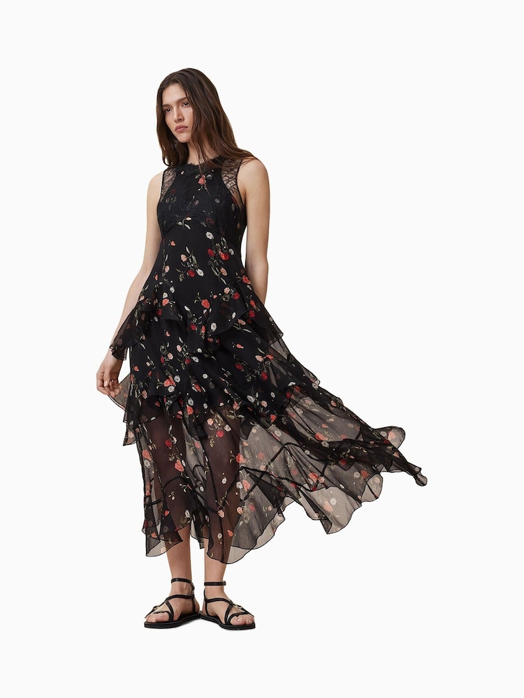 AllSaints Black Quinn Dress - Image 1 of 9 AllSaints Black Quinn Dress - Image 1 of 9
