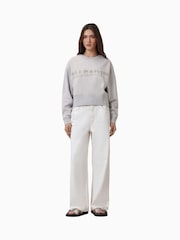 AllSaints Grey Separo Pearl Sweatshirt - Image 4 of 7