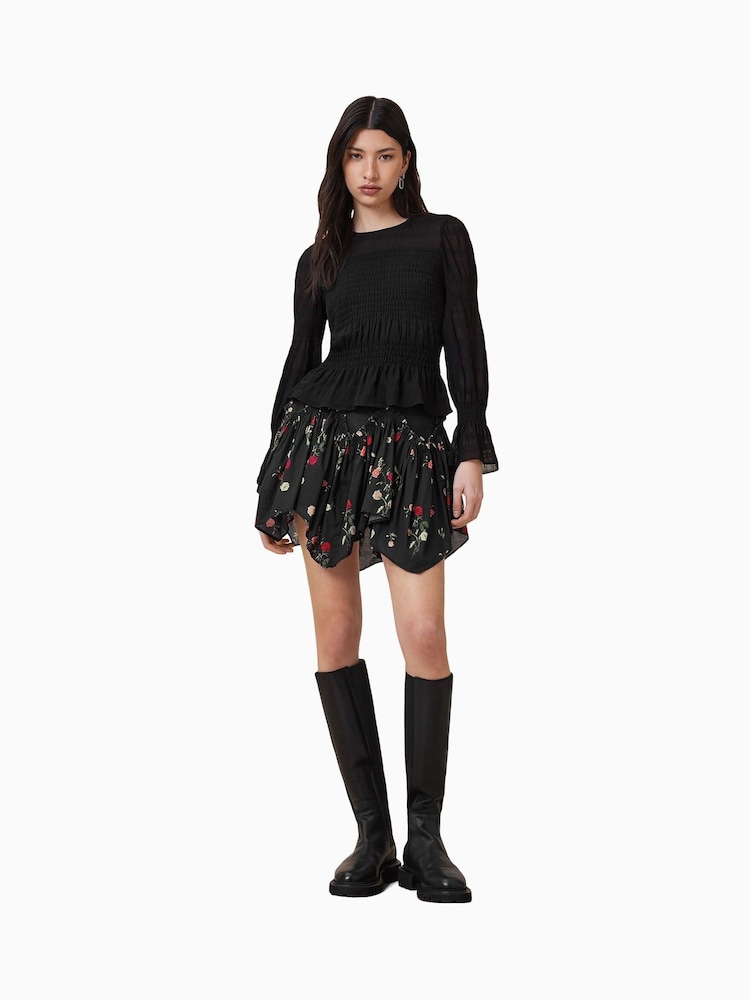 AllSaints Black Delilah Skirt - Image 1 of 3