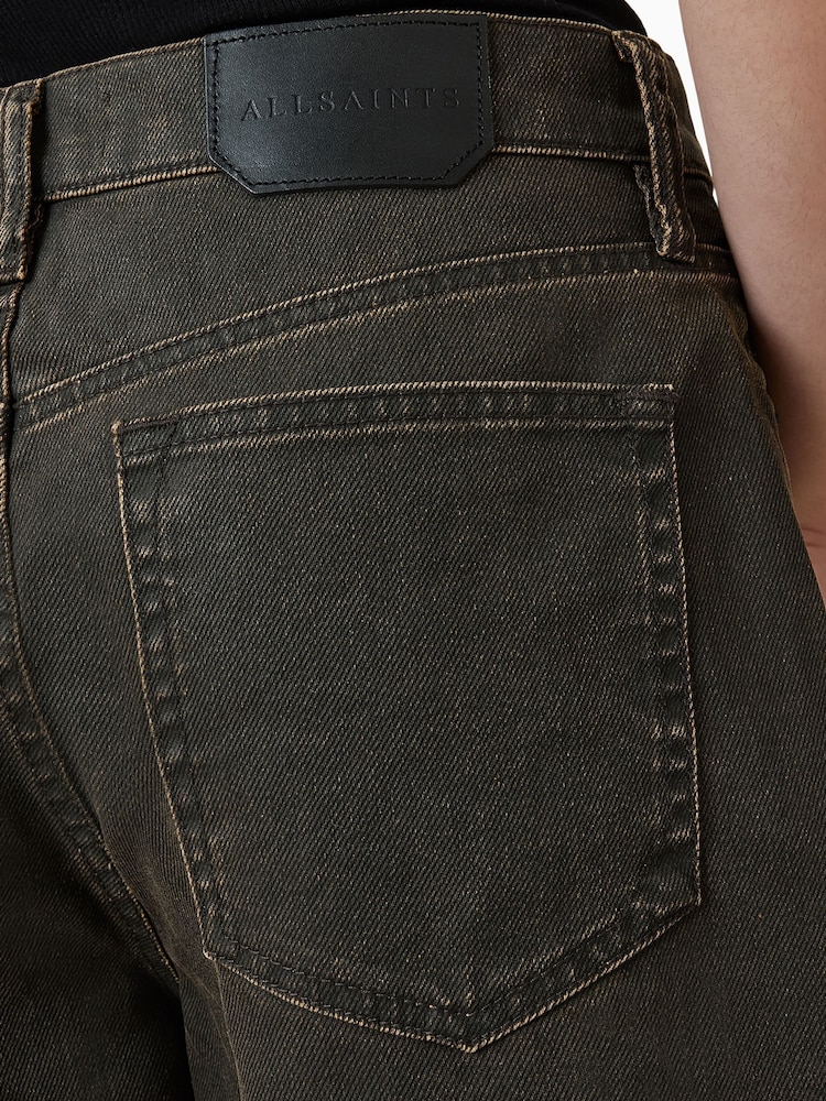 AllSaints Black Louie Long Shorts - Image 2 of 2