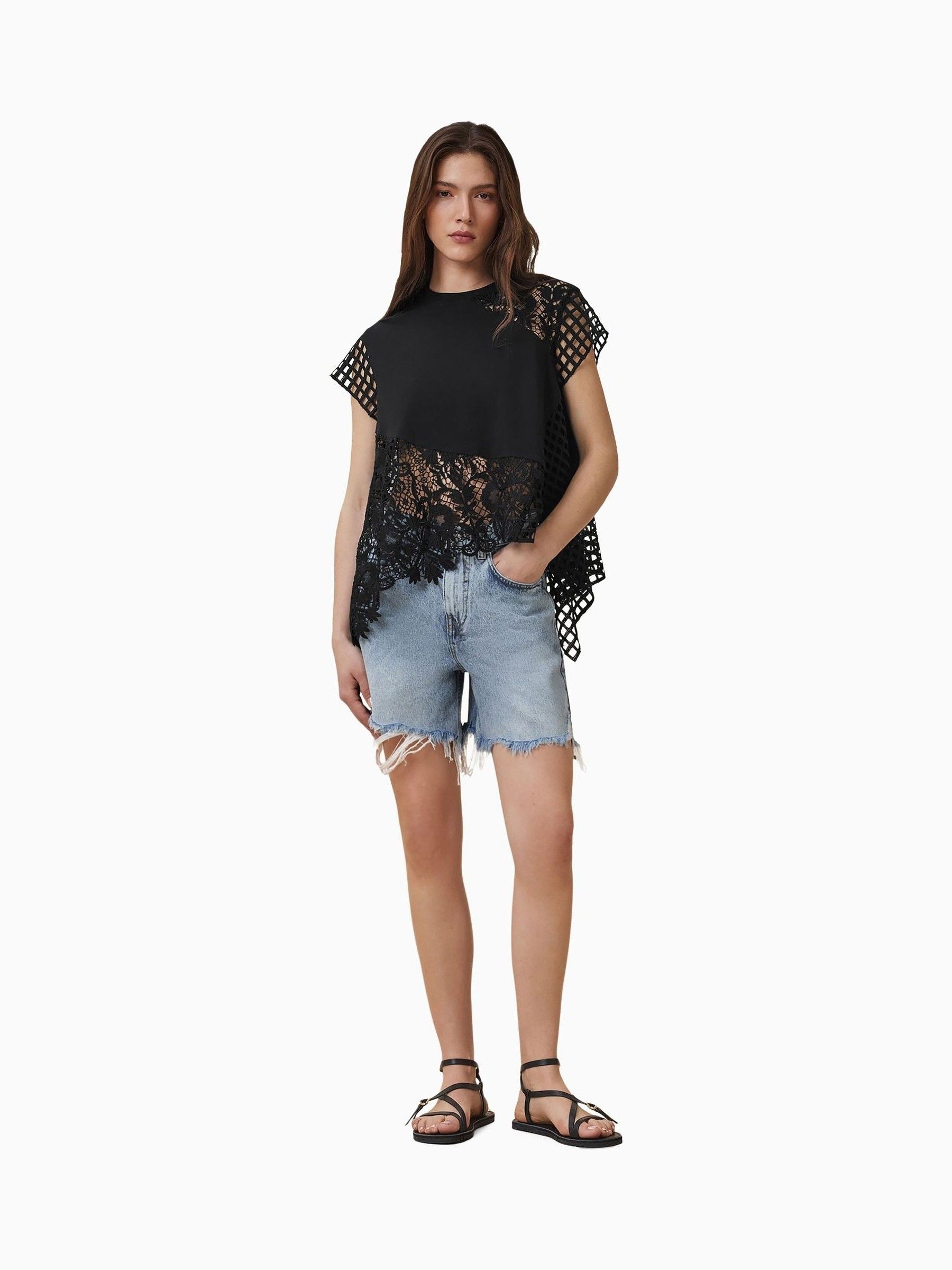 トップス theredthread S logo belt tops black トップス theredthread logo belt tops black Hot Topic Black