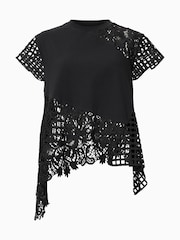 AllSaints Black Zala Crochet Top - Image 7 of 7