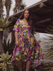 Evans Green Midaxi Hi Lo Dress - Image 6 of 7