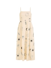 Yumi Cream Mystic Print Midi Sundress - Image 5 of 5