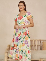Yumi Big Floral Midi Dress - Bild 3 von 5