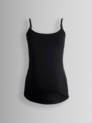 JoJo Maman Bébé White 2-Pack Maternity & Nursing Vest Tops - Image 4 of 15