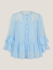 Monsoon Blue Anais Frill Swing Blouse - Image 5 of 5