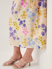 Monsoon Natural Madeline Floral Midi Dress - Image 2 of 4