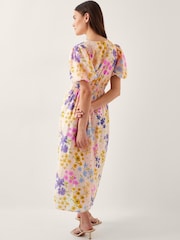 Monsoon Natural Madeline Floral Midi Dress - Image 3 of 4