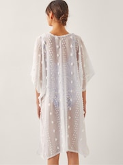 Monsoon White Effy Embroidered Cover-Up - Image 3 of 4