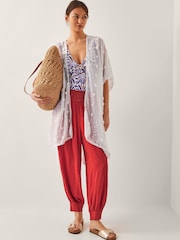 Monsoon White Effy Embroidered Cover-Up - Image 4 of 4