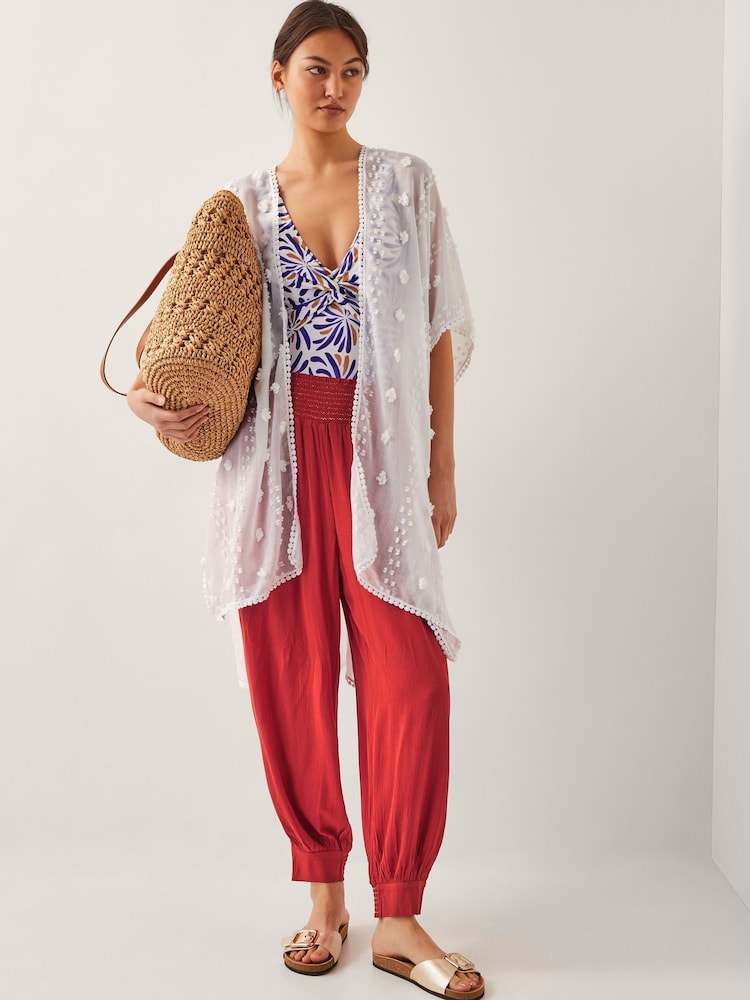 Monsoon White Effy Embroidered Cover-Up - Image 4 of 4