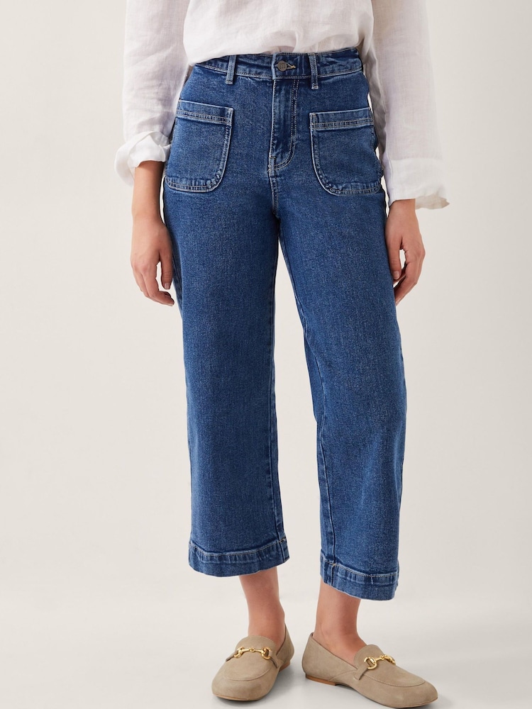 Monsoon Blue Arlo Regular Crop Jeans - Image 3 of 5