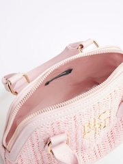 River Island Pink Girls Raffia Cherry Bag - Image 4 of 5