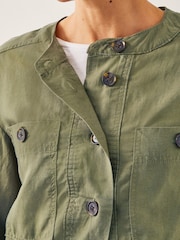 Monsoon Green Cally Cropped Bomber Jacket - Image 3 of 5