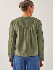 Monsoon Green Cally Cropped Bomber Jacket - Image 4 of 5