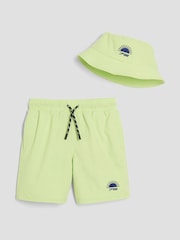 River Island Green Boys Short And Hat Set - Image 1 of 4