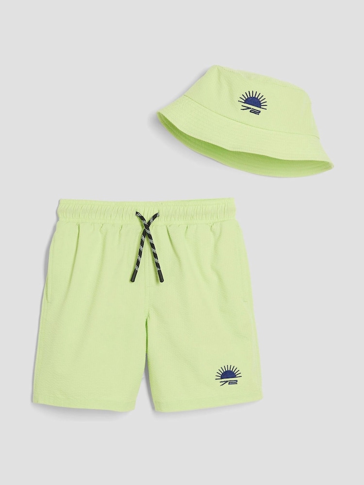 River Island Green Boys Short And Hat Set - Image 1 of 4 River Island Green Boys Short And Hat Set - Image 1 of 4