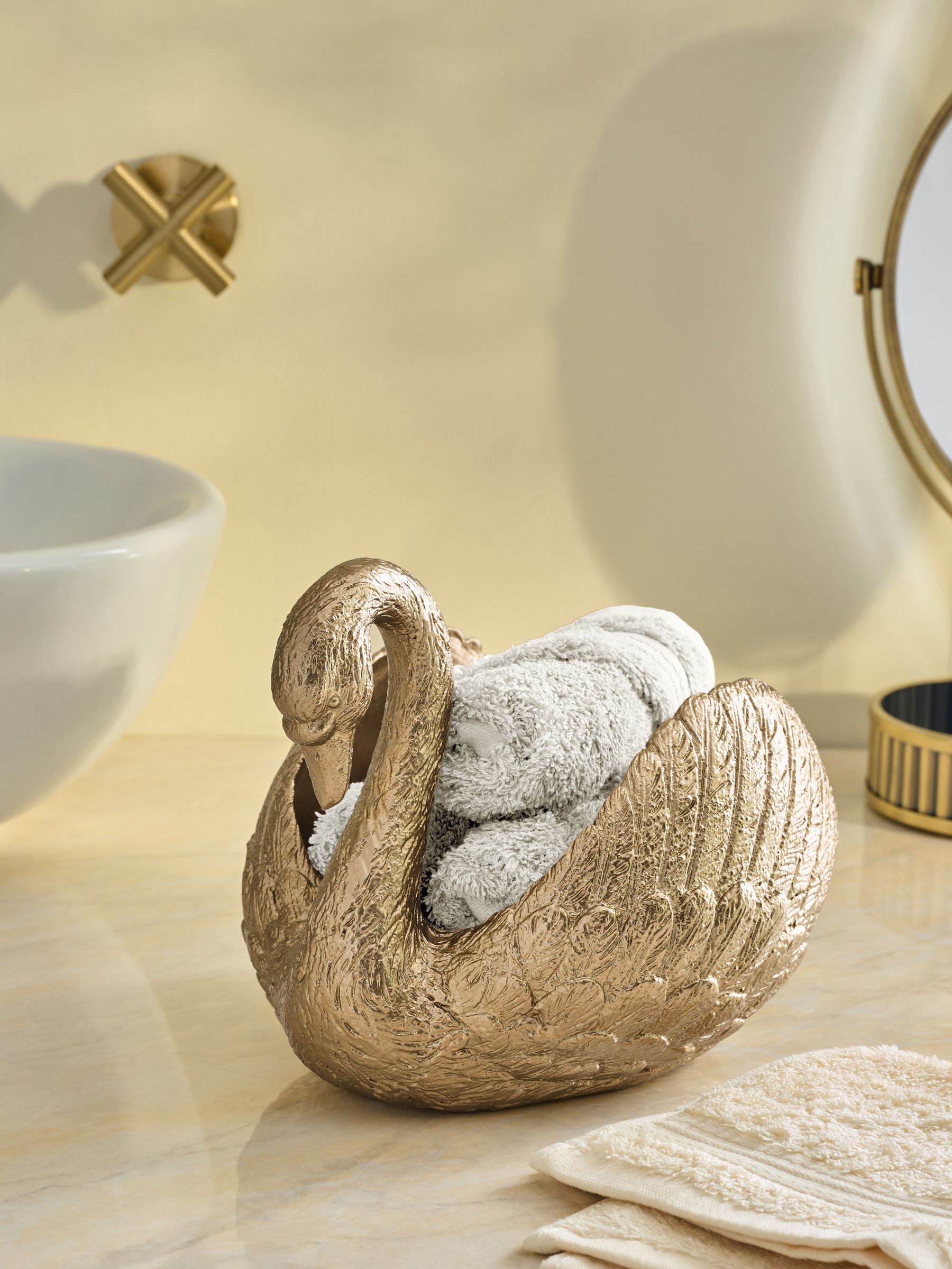 Hamish Gold Buy Bronze Gold Swan Storage Ornament from the Next UK online shop