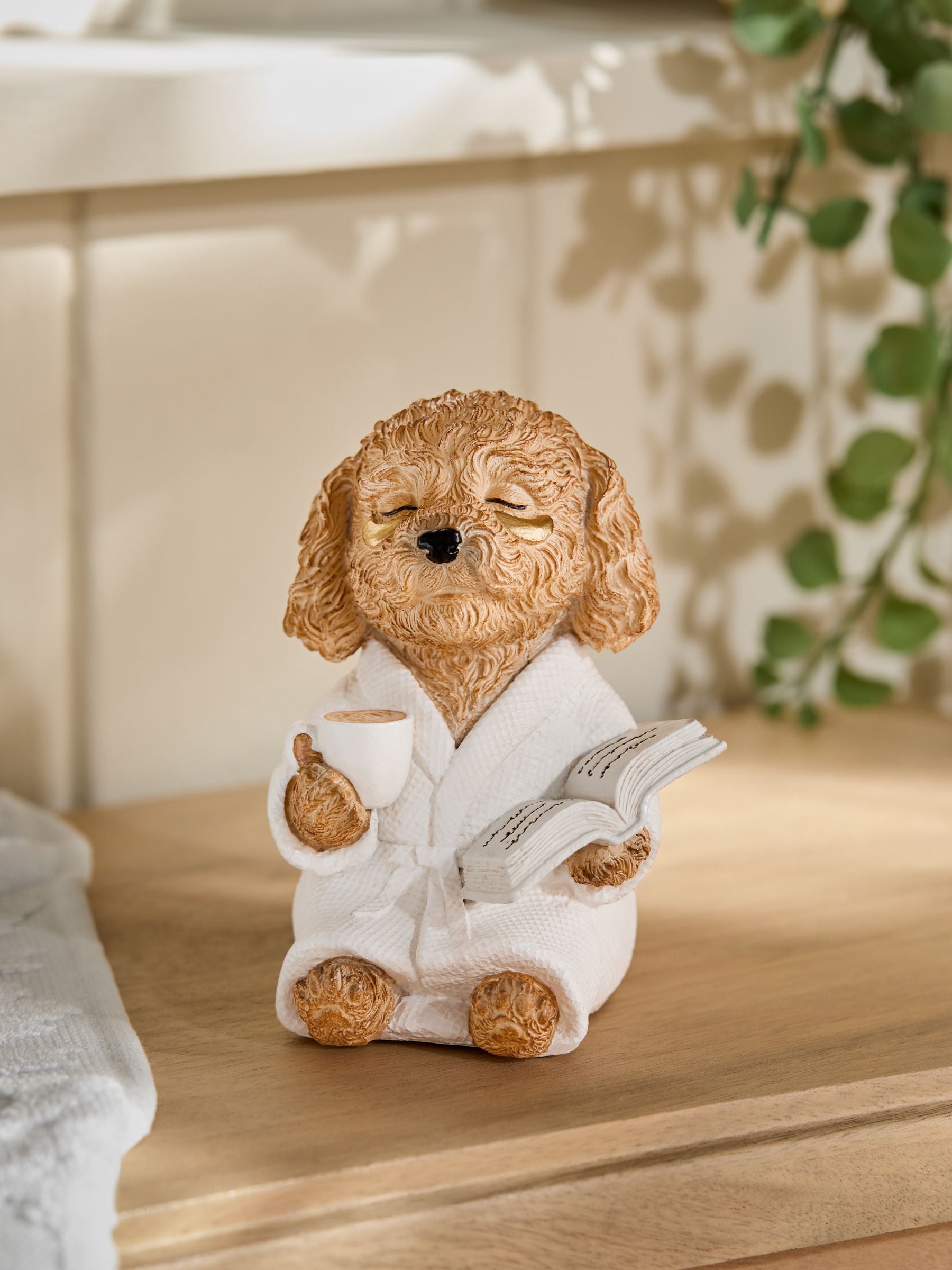Buy Natural Charlie The Cockapoo Bathroom Ornament from the Next