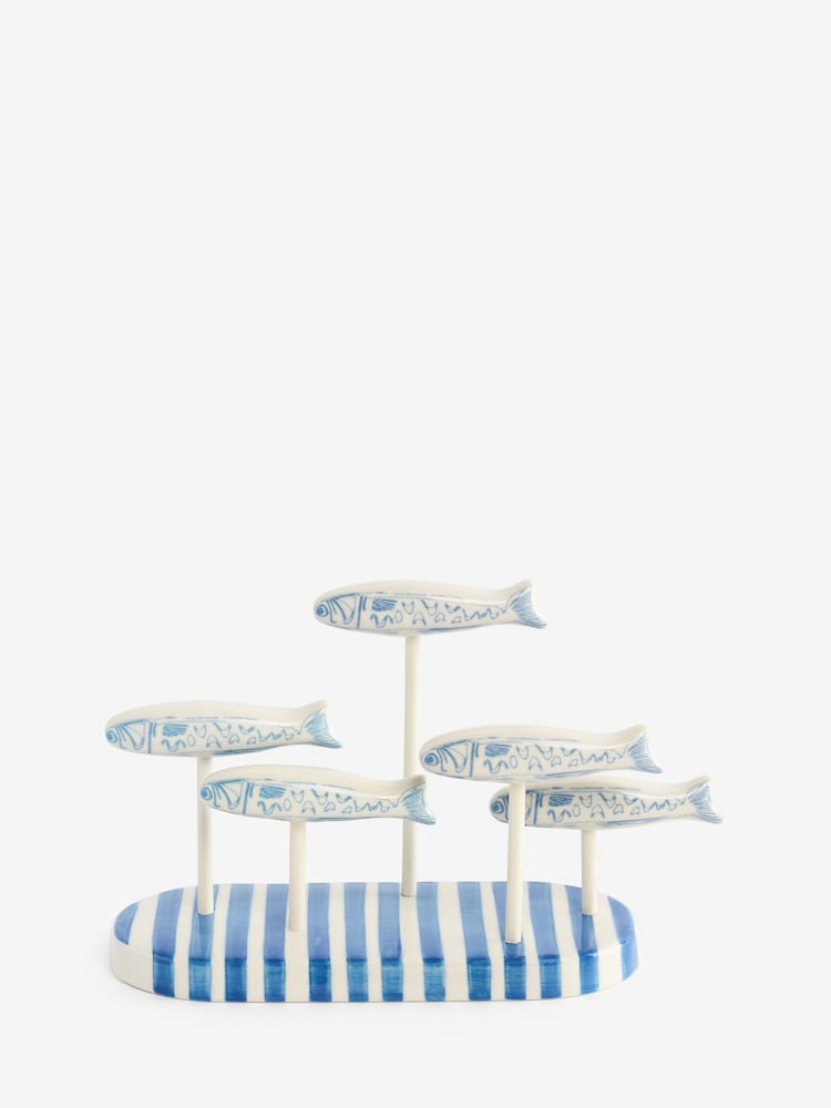 Blue Ceramic Sardines Ornament - Image 3 of 3