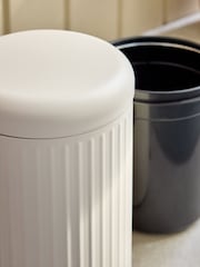 Cream Rib Soft Close 3 Litre Pedal Bin - Image 3 of 5