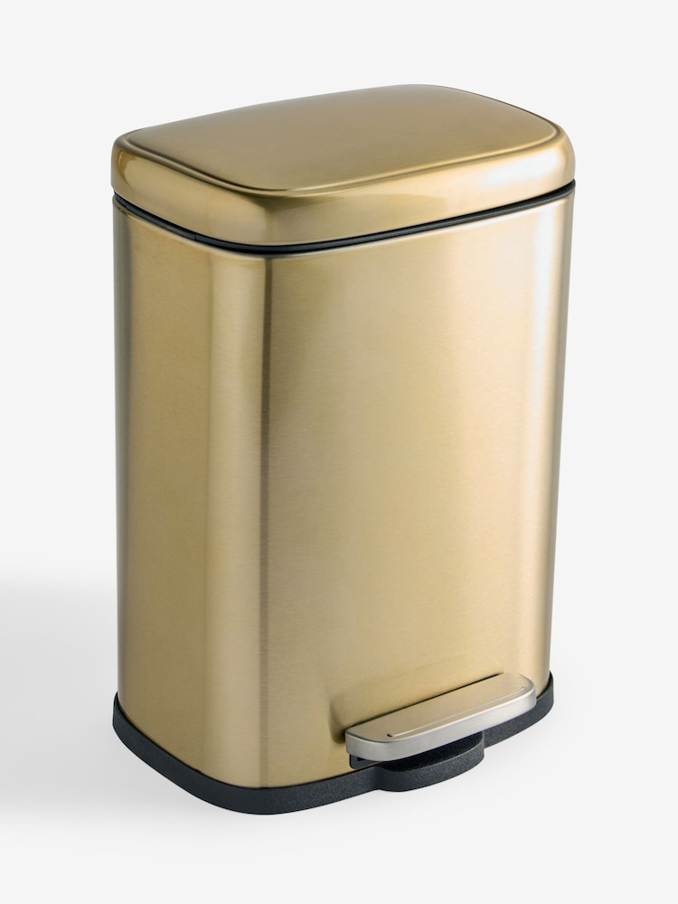 Gold Soft Close 5 Litre Pedal Bin - Image 1 of 2 Gold Soft Close 5 Litre Pedal Bin - Image 1 of 2