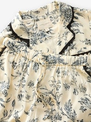 Laura Ashley Monochrome Lloyd Viscose Button Through Pyjamas - Image 10 of 12