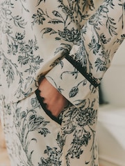 Laura Ashley Monochrome Lloyd Viscose Button Through Pyjamas - Image 6 of 12