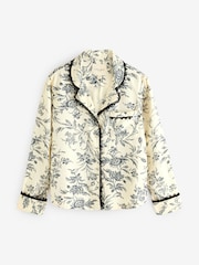 Laura Ashley Monochrome Lloyd Viscose Button Through Pyjamas - Image 9 of 12