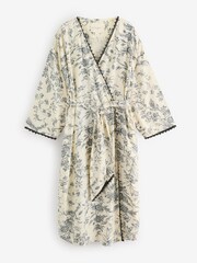 Laura Ashley Monochrome Lloyd Viscose Robe - Image 1 of 4