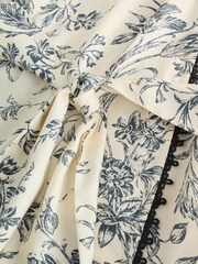 Laura Ashley Monochrome Lloyd Viscose Robe - Image 3 of 4