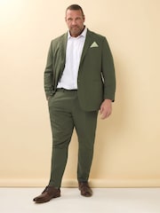 BadRhino Big & Tall Green Linen Suit Jacket - Image 2 of 6