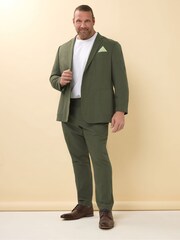 BadRhino Big & Tall Green Linen Suit Jacket - Image 3 of 6