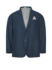 BadRhino Big & Tall Blue Linen Suit Jacket - Image 1 of 2