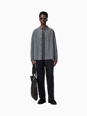AllSaints Grey Saka Short Sleeve 100% Organic Cotton Crew T-Shirt - Image 2 of 6