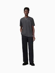 AllSaints Grey Saka Short Sleeve 100% Organic Cotton Crew T-Shirt - Image 3 of 6