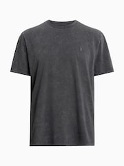 AllSaints Grey Saka Short Sleeve 100% Organic Cotton Crew T-Shirt - Image 6 of 6